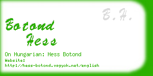 botond hess business card